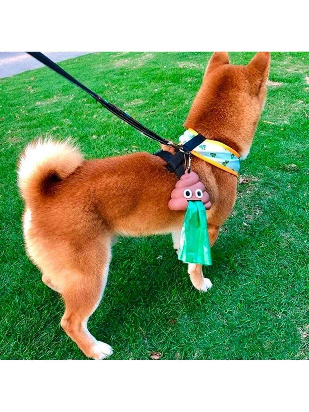 Emoji Poop Dog Waste Bag Holder, NIP